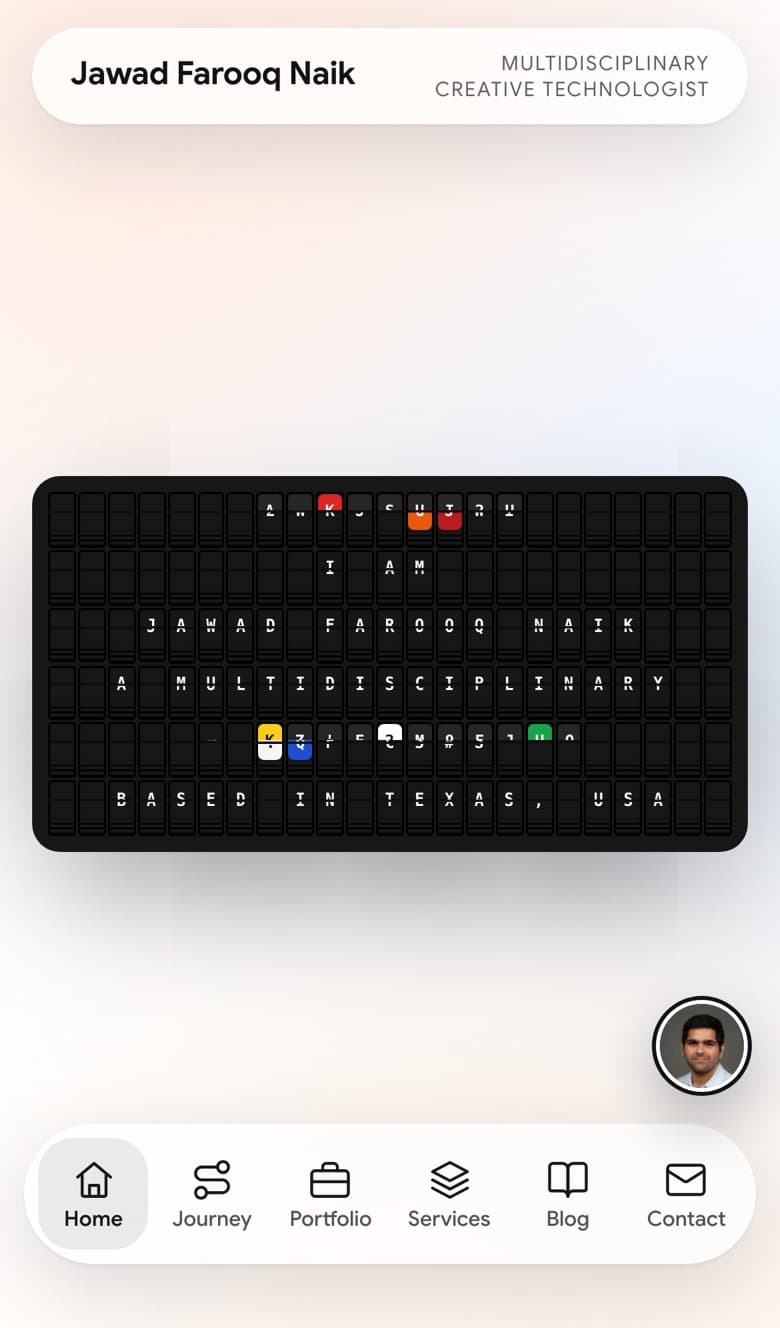 Split-flap board on a phone