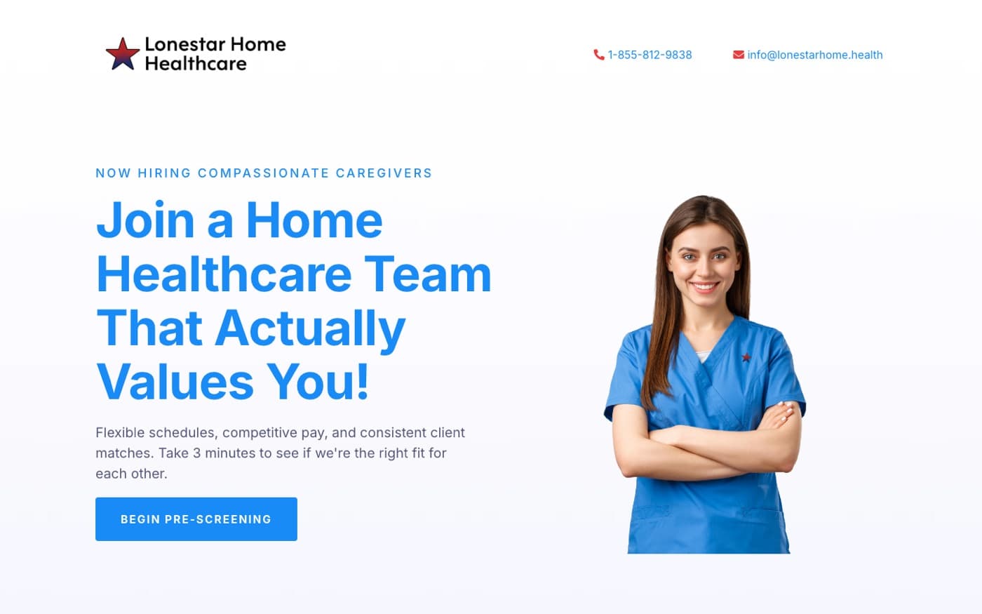 Careers funnel: Join a Home Healthcare Team That Actually Values You