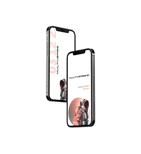 Two phones showing Instagram story versions, one with the date set vertically, one reading guestlist now open until 21.11