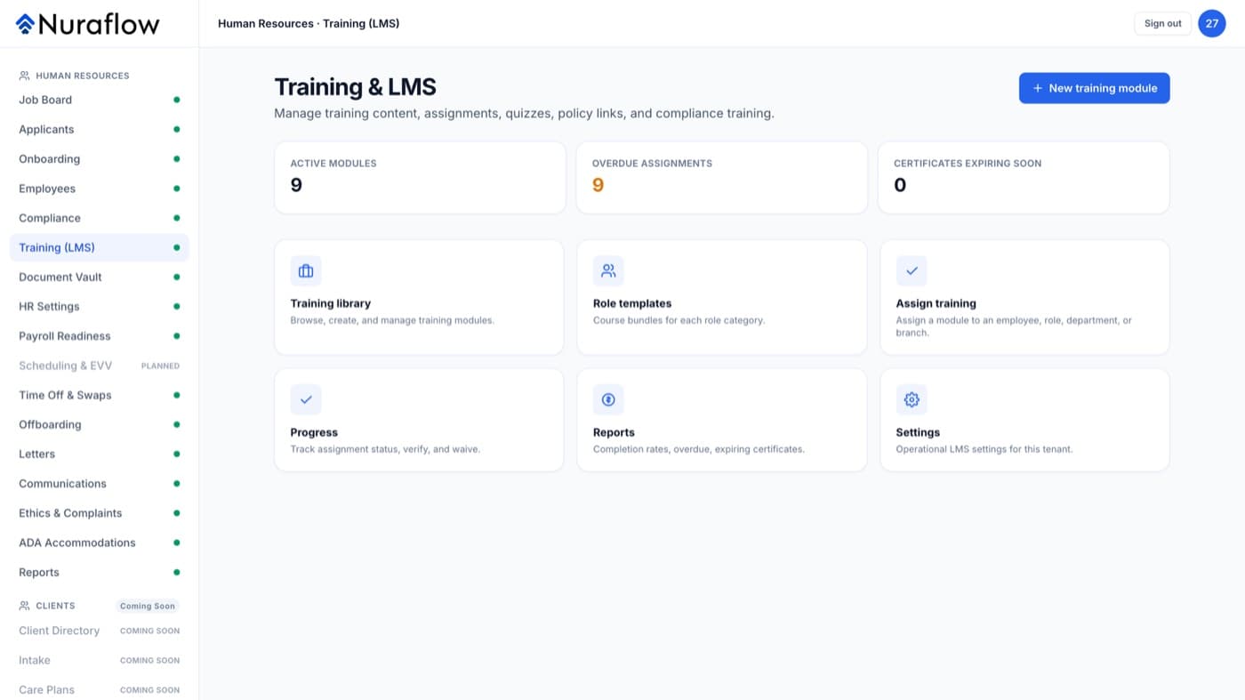 Training and courses