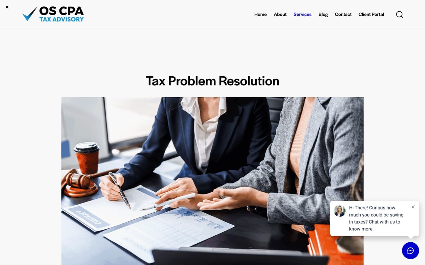 Tax Problem Resolution service page
