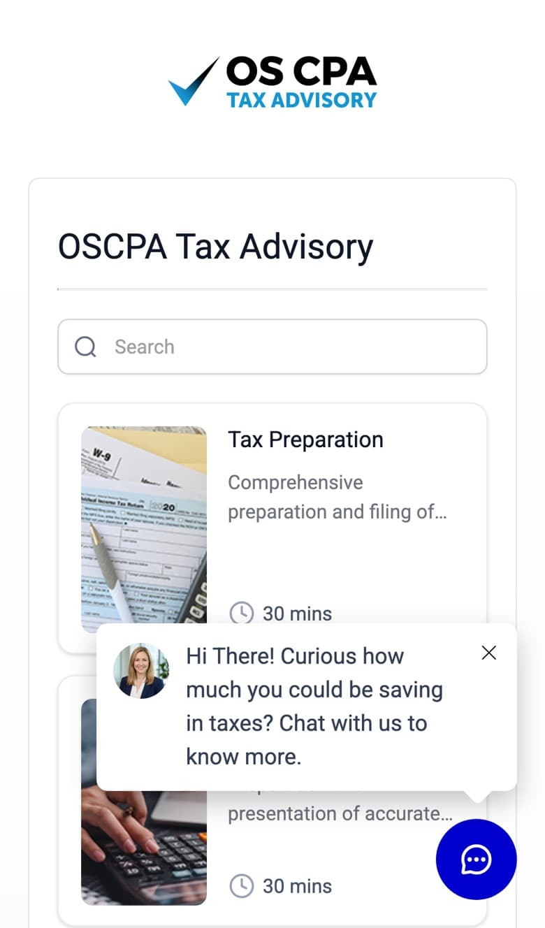 Booking funnel on a phone