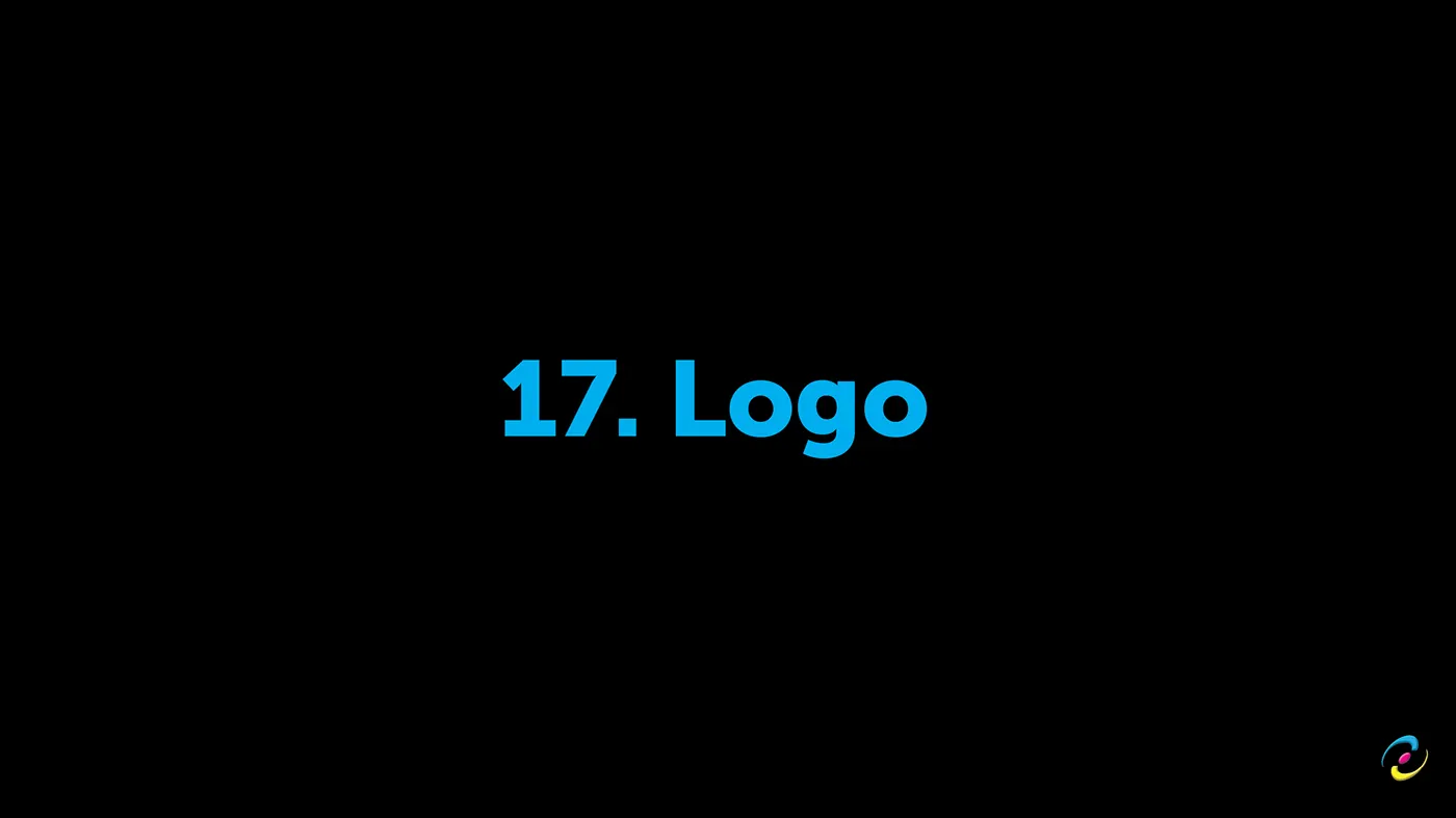 Section title card reading 17. Logo