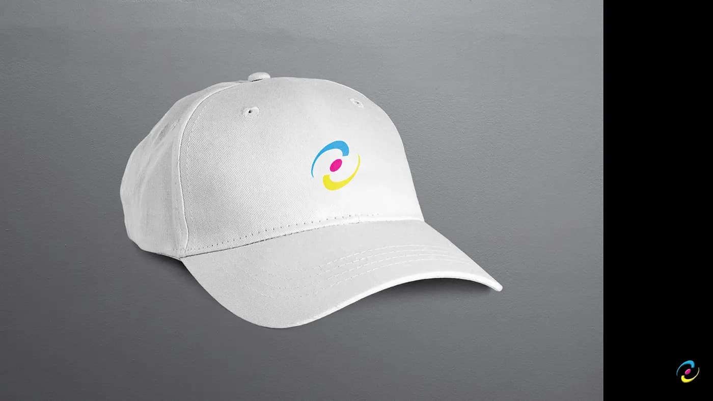 White branded cap