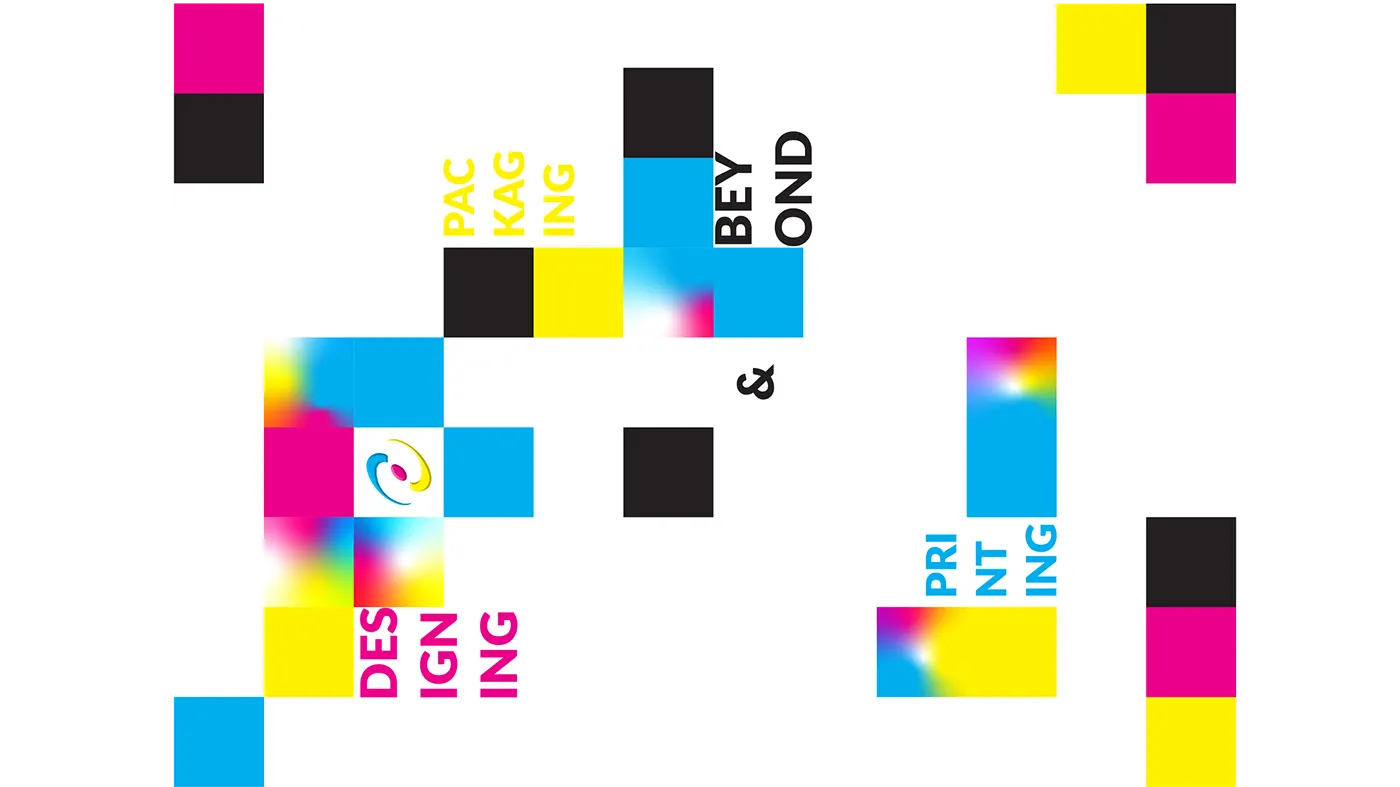 Designing and printing artwork built from CMYK registration blocks