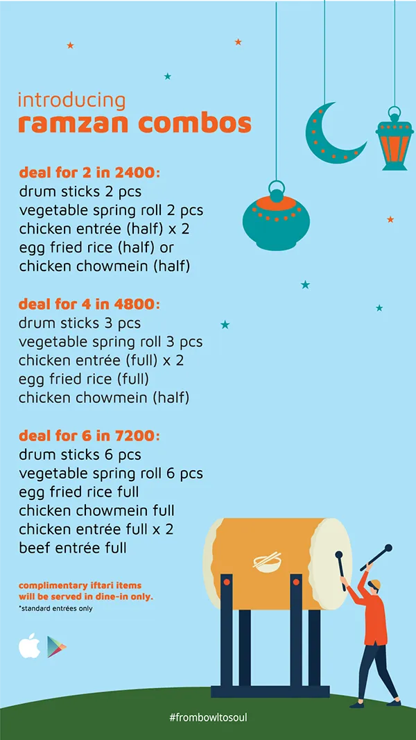 Story version of the Ramzan combos card with all three deals listed