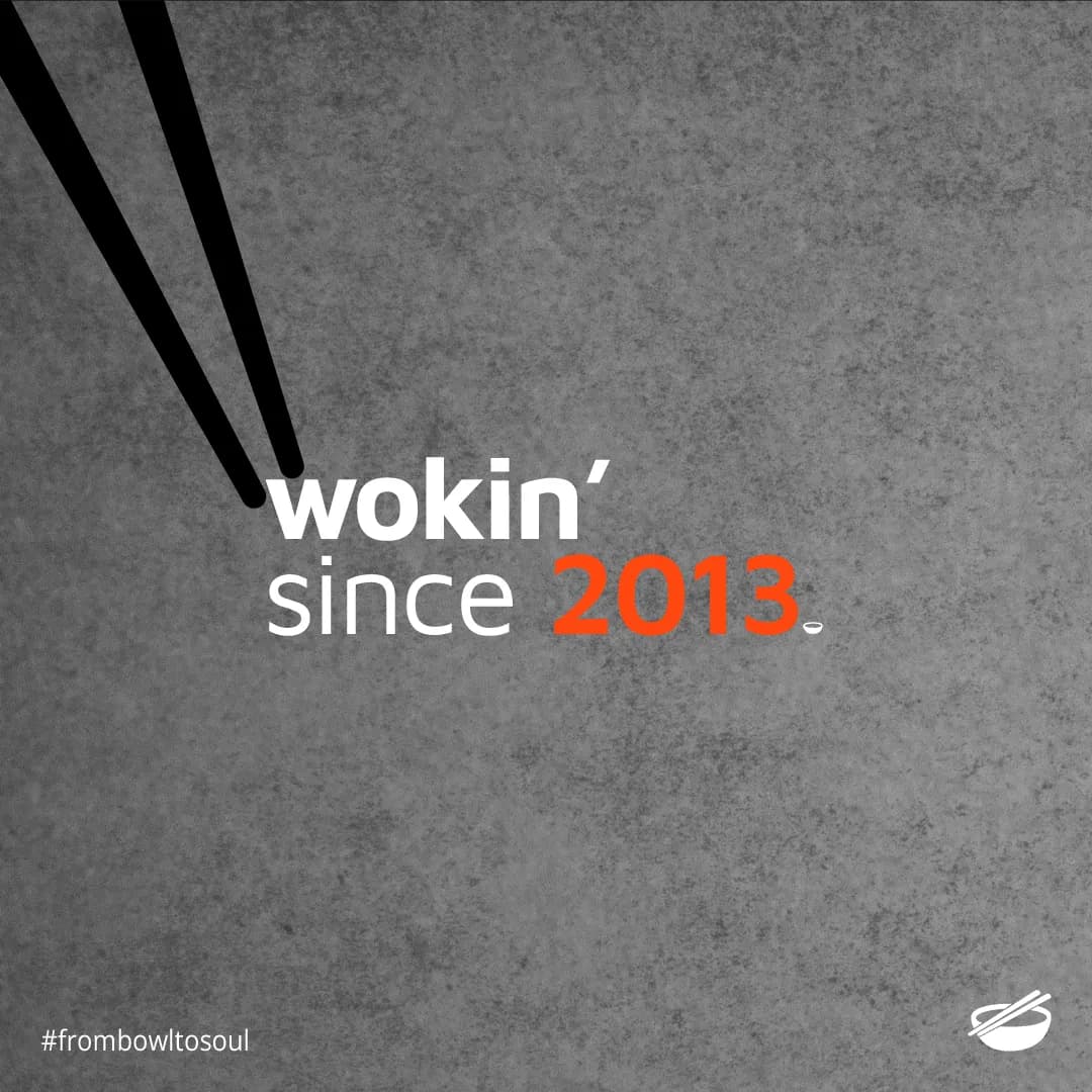 Grey concrete post reading wokin' since 2013