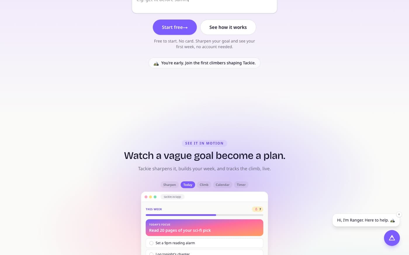 See it in motion: watch a vague goal become a plan