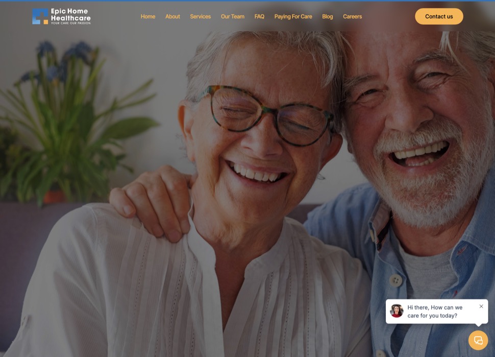 Epic HHC website, built by Pinn.Media