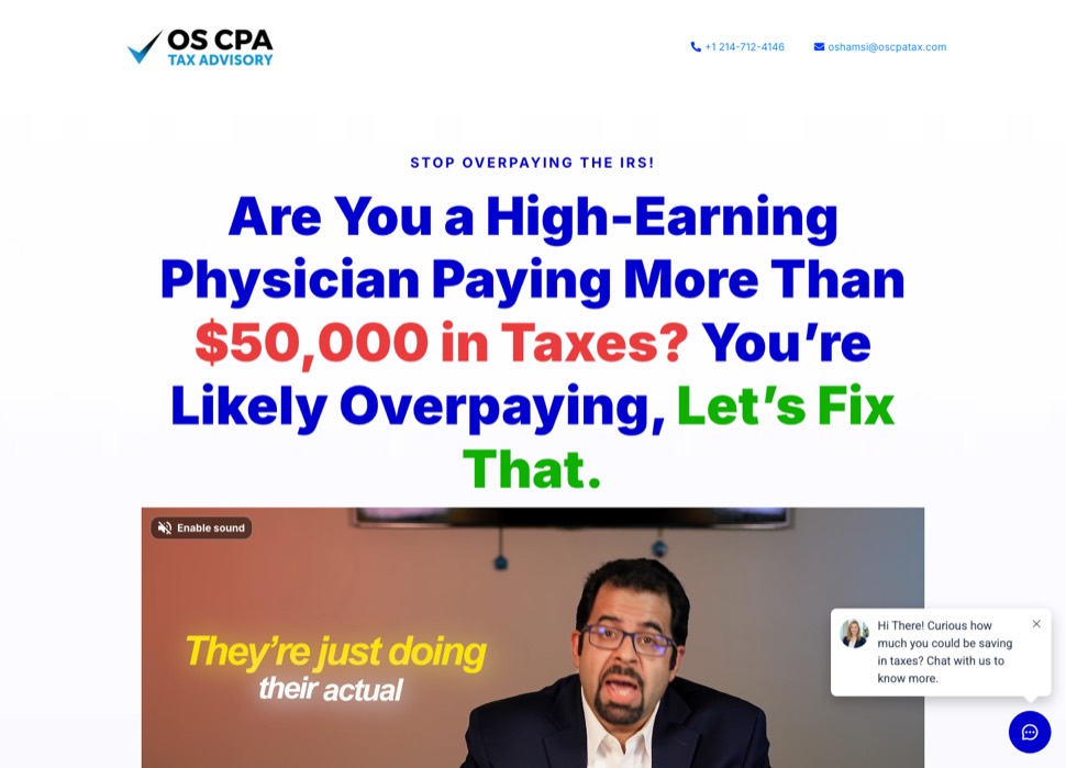OSCPA Tax Strategy website, built by Pinn.Media