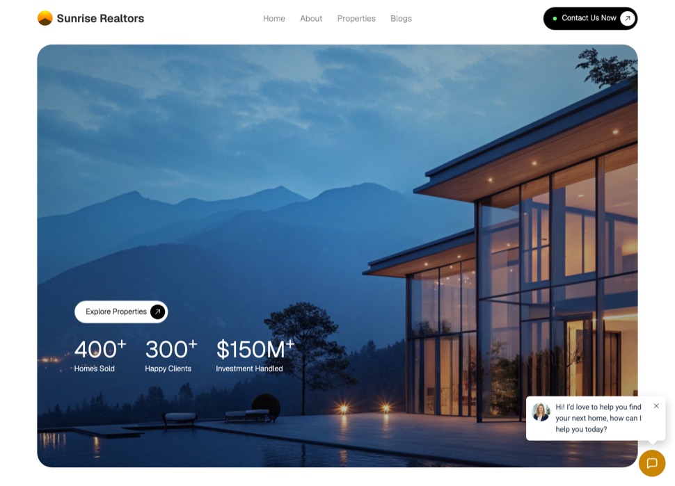 Sunrise Realtors website, built by Pinn.Media