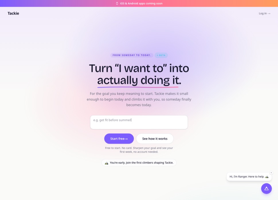 Tackie website, built by Pinn.Media